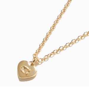 COACH Necklace with Heart-Shaped Pendant Gold